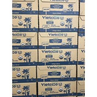 (1 THÙNG 24 HỘP ) Sữa Dừa Organic Vietcoco - Hộp 330ml / Date mới nhất