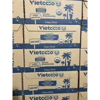 (1 THÙNG 24 HỘP ) Sữa Dừa Organic Vietcoco - Hộp 330ml / Date mới nhất