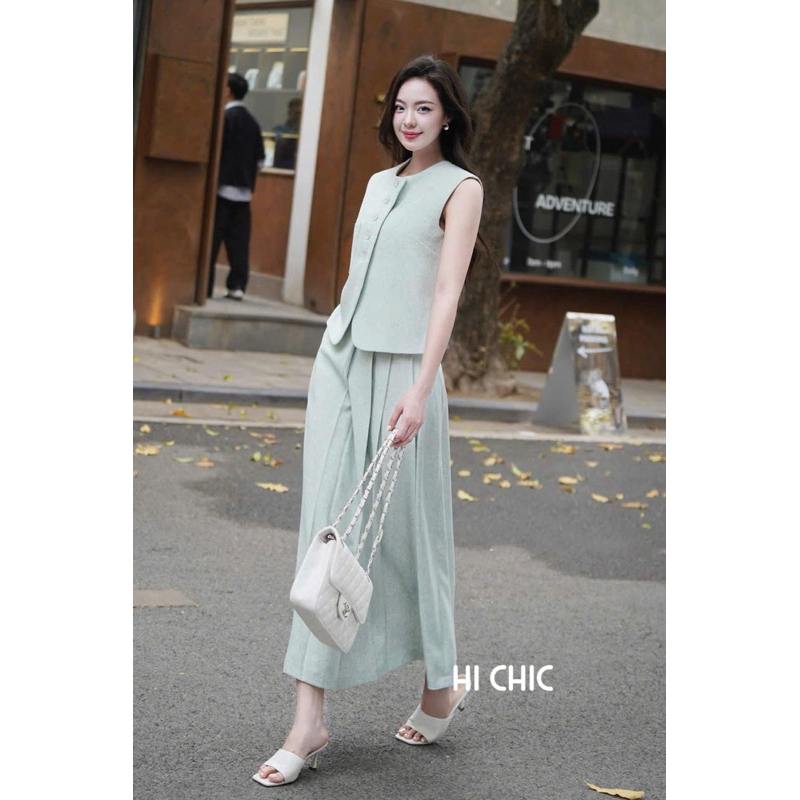 Áo kèm chân vấy tiểu thư sang chảnh HICHIC Mã H012