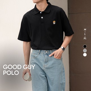 Áo Polo Nam GUY's Closet Good Guy Polo - Chất Cotton Mềm Mại, Thoáng Mát - Màu Đen, Trắng, Xám