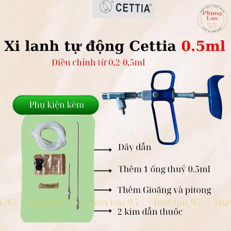 xi lanh tiêm gà,vịt tự động- ống thuỷ dễ dàng điều chỉnh, chính xác, độ bền cao