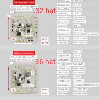 Chip led 220v vuông liền driver