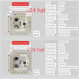 Chip led 220v vuông liền driver