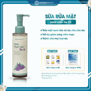  Sữa rửa mặt ngải cứu tía tô Hathor Beauty giúp làm sạch sâu dưỡng ẩm mềm mịn cho da không khô da 150ml 