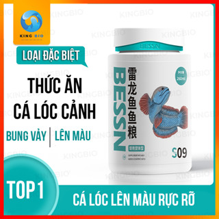   Hộp 260ml  100g   Cám cá lóc cảnh Bessn S09 – Thức ăn hỗ trợ tăng màu và phát triển toàn diện cho cá lóc cảnh 