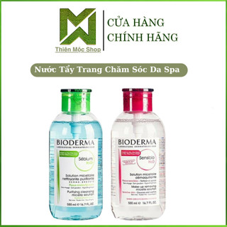  Nước Tẩy Trang Bioderma Hồng Crealine  | H2O 500ML Limited  Nắp nhấn  Hàng Chính Hãng . 