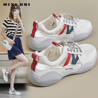 Giày thể thao nữ siêu nhẹ, Sneaker đế êm sườn thoáng khí 3 màu hot hít trắng, xanh, đỏ, mẫu Full size!