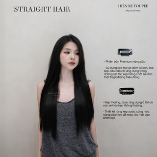 Tóc Kẹp 6 Phím HIEN BE TOUPEE Thẳng 50cm Sợi Keratin