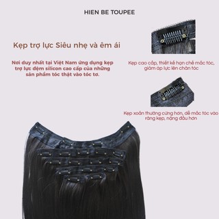 Tóc Kẹp 6 Phím HIEN BE TOUPEE Thẳng 50cm Sợi Keratin