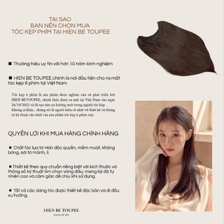 Tóc Kẹp 6 Phím HIEN BE TOUPEE Thẳng 50cm Sợi Keratin