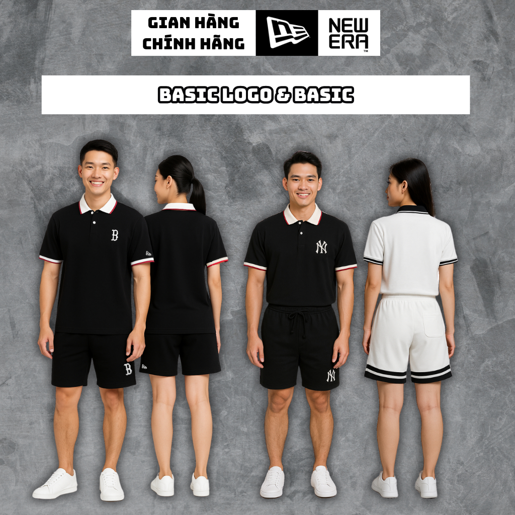 Áo Polo New Era Basic Logo Basic Chính Hãng, Áo Polo Nam New Era, Áo Thun Polo New Era Unisex