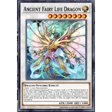Thẻ bài Yugioh chính hãng UK ALIN-EN039 “Ancient Fairy Life Dragon” Super Rare