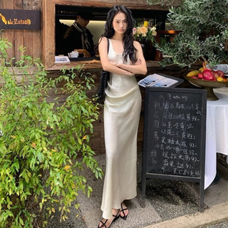 Đầm GDCARRY hai dây suông dáng dài Maxi Đơn giản - Thanh lịch - Quyến rũ. Hàng Quảng Châu cao cấp