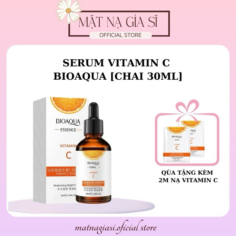 [Chai 30ml] Serum Tinh Chất Vitamin C BIOAQUA 30ml Dưỡng Da  Căng Mướt - Tặng thêm 2m nạ vitamin c