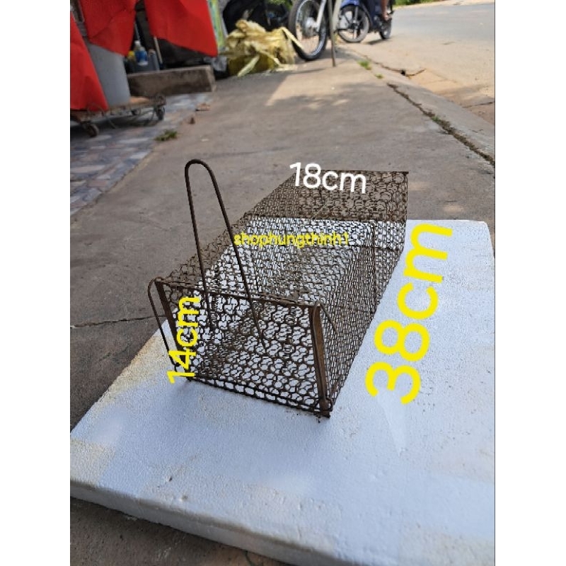 Bẫy chuột lồng sắt nhiều kích thước có chốt an toàn (1cái)