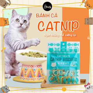   Combo 10 gói  Bánh cá Catnip biscuits cho Mèo gói 40g-Giảm búi lông,Viêm răng,Hôi miệng cho Mèo ShinnoPetShop 