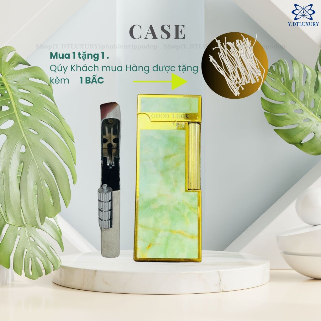 Case Dupont độc lạ, Slim xanh ngọc ,tặng  BẤC zippo (YDXNAHNGOC) Không Bao Gồm Nhiên Liệu