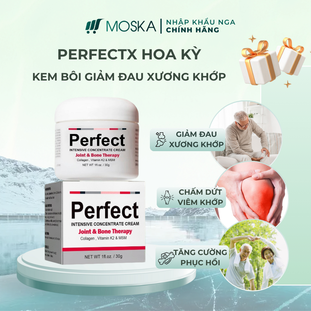 KEM BÔI CẢI THIỆN XƯƠNG KHỚP PERFECTX MỸ 30G - GIẢM ĐAU VÀ PHỤC HỒI KHỚP, XÓA TAN SƯNG, NHỨC MỎI KHỚ