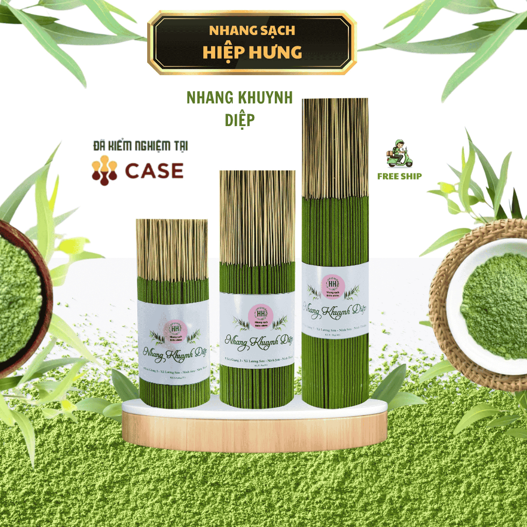  Nhang khuynh diệp - Hiệp Hưng thành phần tự nhiên ít khói hương thơm thanh mát đuổi muỗi 20cm,30cm,40cm 