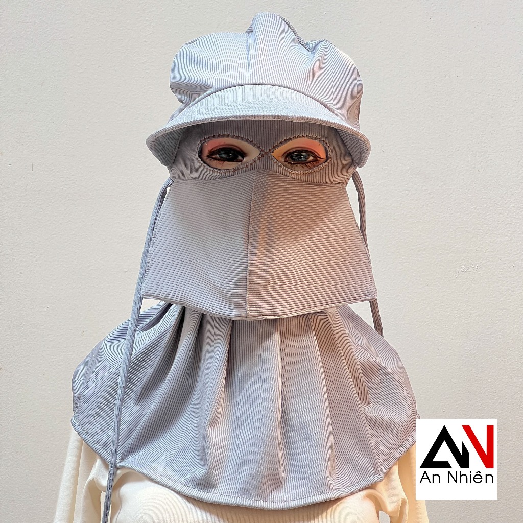 Nón chống nắng mắt phi phía trước có khẩu trang 5 lớp chất thun mềm mịn