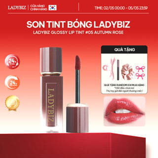 [05-Autumn Rose] Son Tint Lỳ Bóng Lâu Trôi LADYBIZ City Girl Mood Glossy Lip Tint Cấp Ẩm Lâu Trôi chính hãng 1,8g
