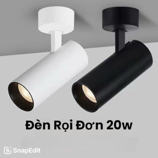 Đèn Ống Bơ Đèn Rọi Đơn 20w gắn tường trần ốp nổi xoay 360° đèn chiếu điểm đèn soi tranh