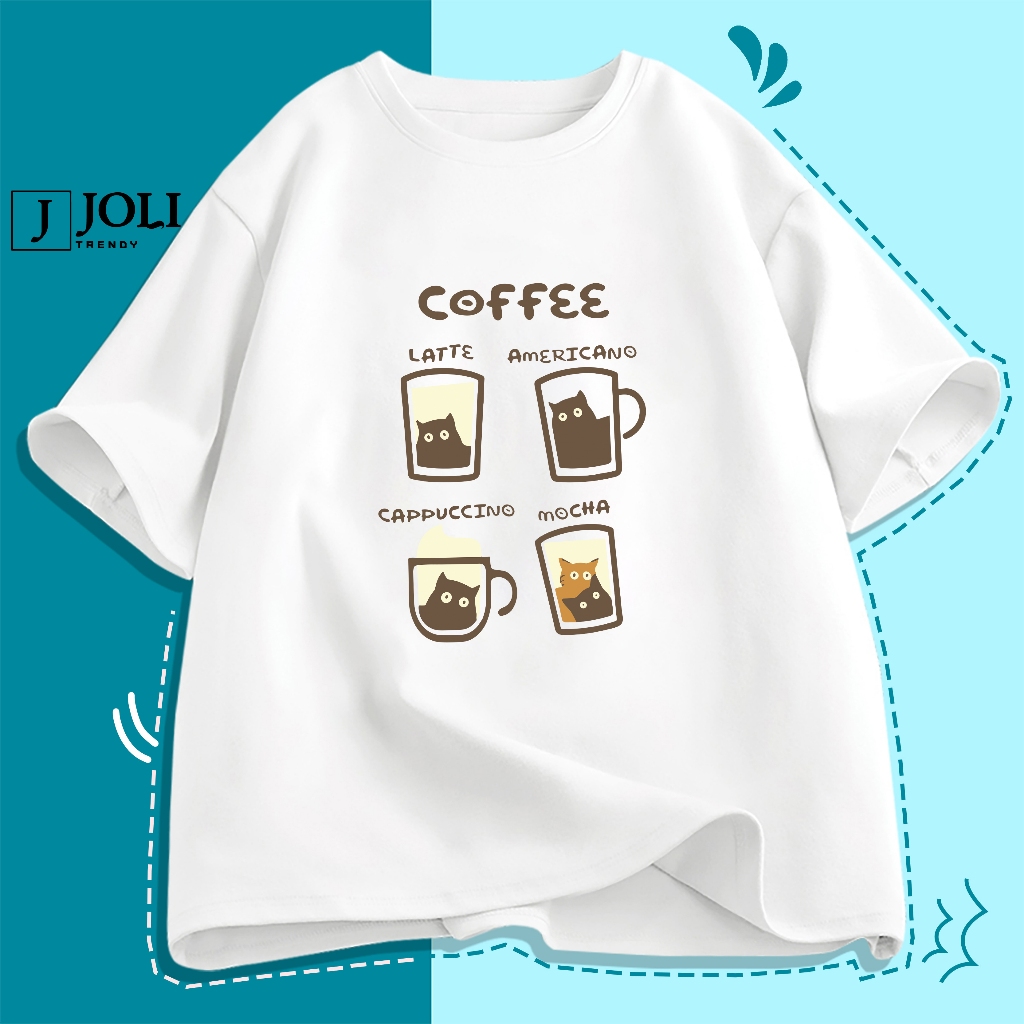 Áo Thun Nam Nữ Unisex Tay Lỡ By JOLI Mã TN Coffee In Hình Chất Cotton Form Rộng Phong Cách Ulzzang J Joli Trendy | BigBuy360 - bigbuy360.vn