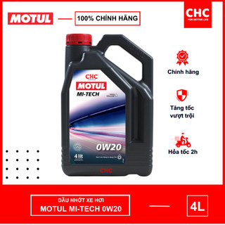 Dầu nhớt xe hơi Motul 0W20, phù hợp xe ô tô honda accord, civic, CRV, Fadil, Peugeot, porsche Bình 4L