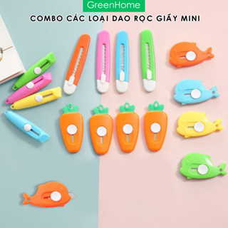 Combo 3 Dao Rọc Giấy “CUTE” Mini Bỏ Túi Nhiều Mẫu Có Thể Làm Móc Khoá, Dao Hoạt Hình Dễ Thương #GH