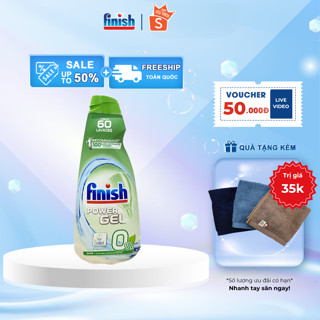  Nước rửa chén Hữu Cơ cho máy 900ml - Gel rửa chén Finish Eco 0% nhập khẩu EU với 60% thành phần hữu cơ an toàn l 