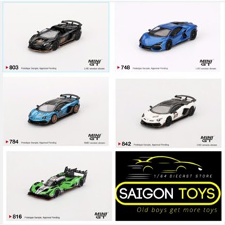 Saigontoys - MiniGT Lamborghini Aventador nhiều mẫu-Xe mô hình tỷ lệ 1:64 chính hãng Mini GT