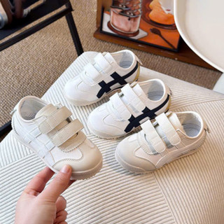  Giày Thể Thao Quai Dán Mũi Tròn Kẻ Sọc Thời Trang Cho Bé Trai và Bé Gái - G114 