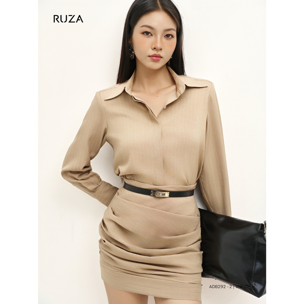 Áo sơ mi nữ tay dài RUZA công sở thiết kế thanh lịch sang trọng ADB292