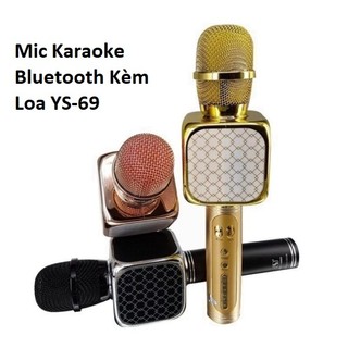 Mic Karaoke Bluetooth Kèm Loa YS-69 và Mic Karaoke đa Năng Không Dây AZPro AZ-P01
