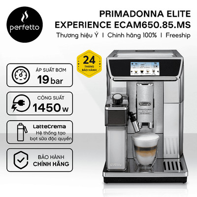 [Trả Góp 0%] Máy pha cà phê tự động DeLonghi ECAM650.85.MS - Tùy chỉnh cá nhân - Bảo hành 12 tháng