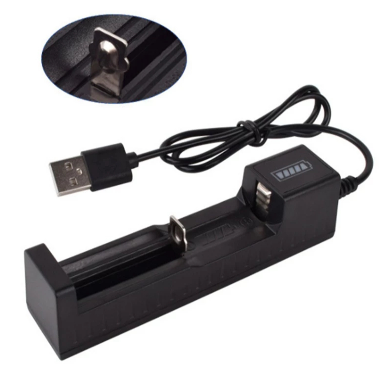 Sạc pin 18650 14500 16340 sạc USB tiện dụng Sạc 1 cell USB