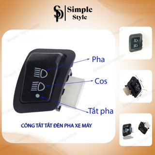 Công Tắc Đèn Pha Xe Máy, Cồng Tắc Pha Cos Tắt Có 3 Chế Độ, Tiện Dụng