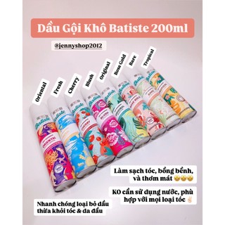 Dầu Gội Khô Batiste Dry Shampoo 200ml