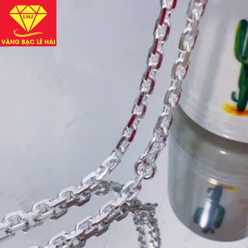 dây chuyền bạc nam chất liệu bạc S950 dây đơn dạng xích chuyền thống vàng bạc lê hải
