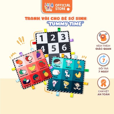 Tranh vải kích thích thị giác Lalala baby thảm kích thích thị giác cho đồ chơi vải đồ chơi thông minh