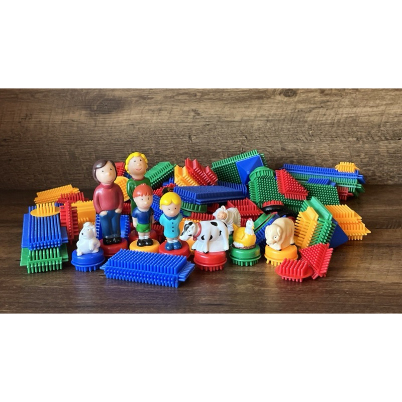 Đồ chơi lắp ráp Vintage 90s Bristle Block People Figure