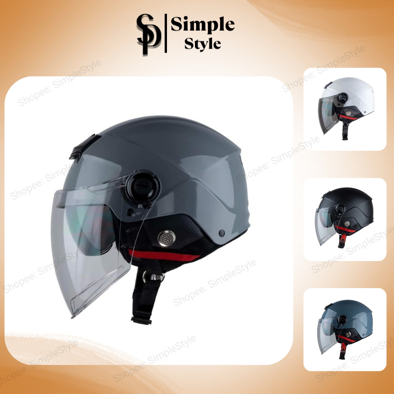 Mũ Bảo Hiểm Nửa Đầu 2 Kính Royal M289 Có Kính.