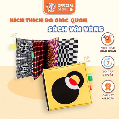Sách vải Magic Book chuyển động mắt Lalala baby phát triển đa giác quan