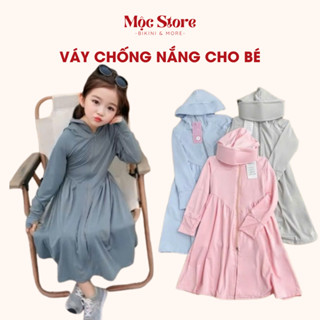 Áo Chống Nắng Bé Gái, Áo Chống Nắng Toàn Thân Chất Lụa Băng Mỏng Nhẹ Chống Tia UV Cực Tím Cực Tốt