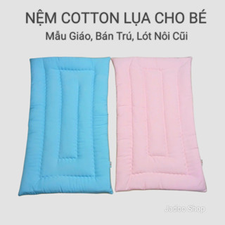  Nệm cho bé đi học mẫu giáo tiểu học sơ sinh lót nôi điện lót cũi vải cotton lụa - Kimhome 