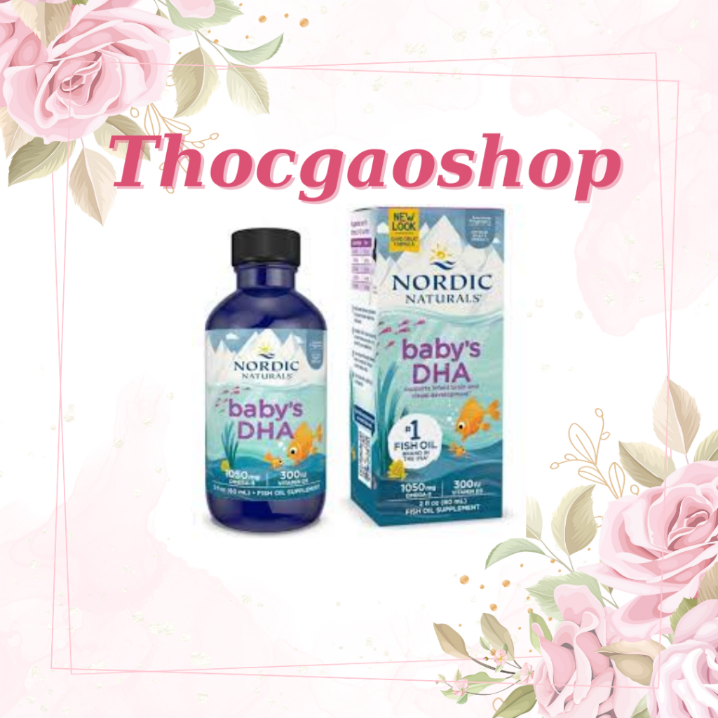 (thocgaoshop1989)(HSD 2027) Siro bổ sung Nordic Baby Naturals Baby's DHA 1050mg 60ml/119ml/120ml ( M