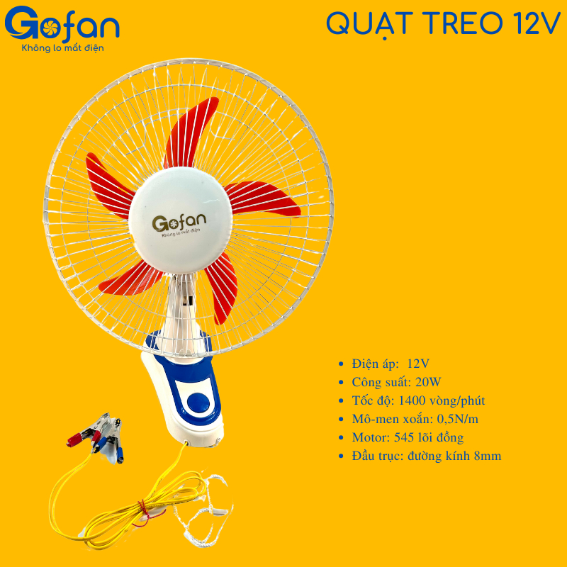 [HCM]quạt treo tường 12v