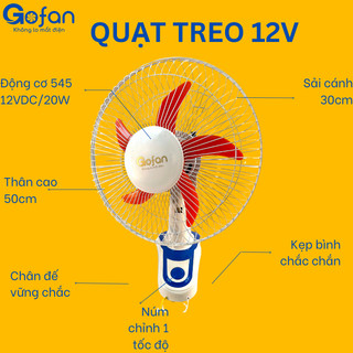 [HCM]quạt treo tường 12v