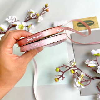 RUY BĂNG LỤA 1CM chữ Just for you
