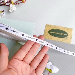 RUY BĂNG LỤA 1CM chữ Just for you